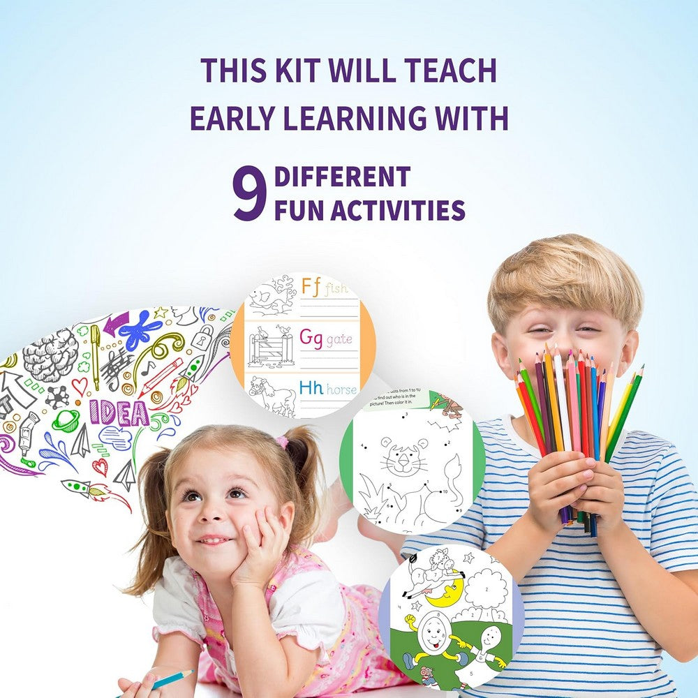 SpiceBox Early Learning Write & Wipe – Kids Educational Writing & Drawing Board