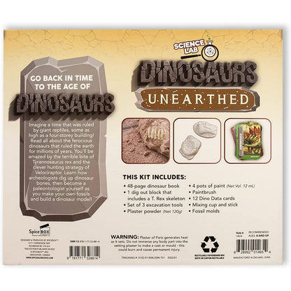 SpiceBox Dinosaurs Unearthed – Kids Educational Dinosaur Dig & Activity Kit