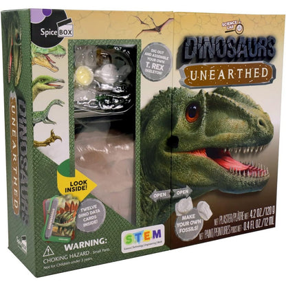 SpiceBox Dinosaurs Unearthed – Kids Educational Dinosaur Dig & Activity Kit