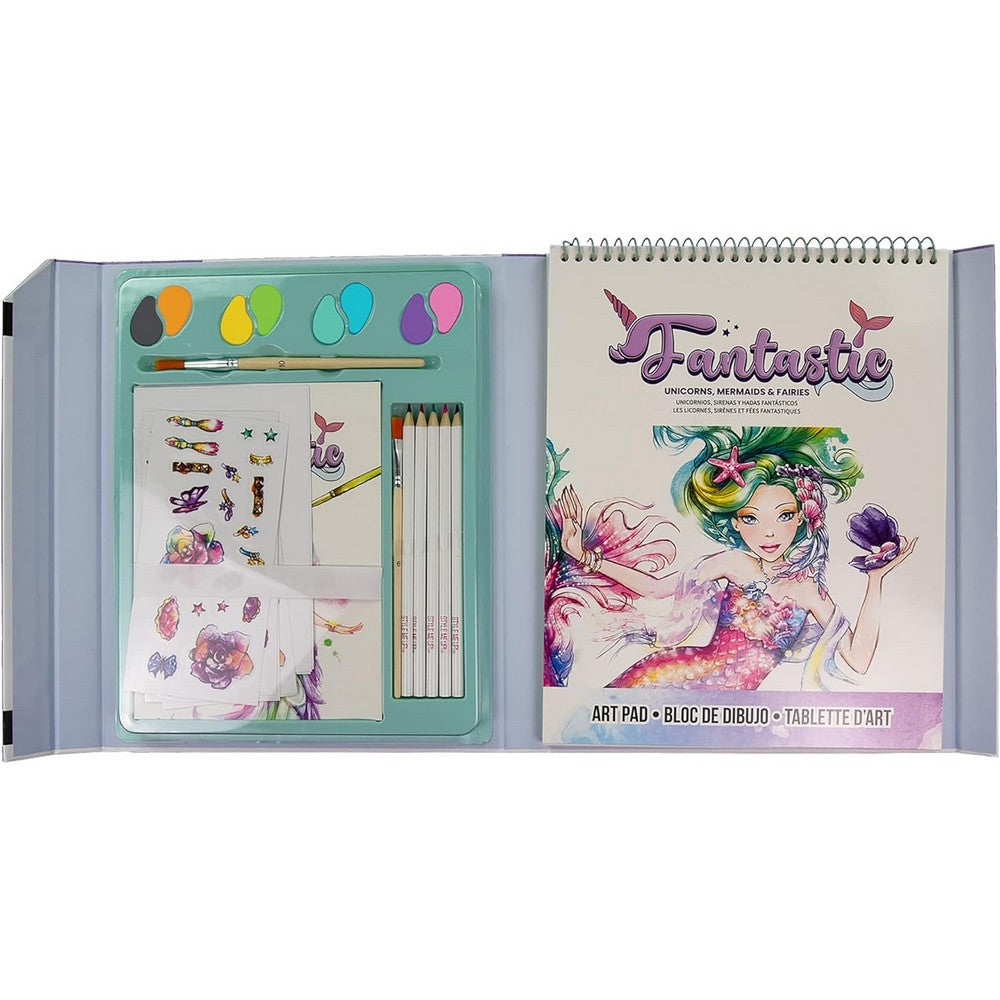 SpiceBox Fantastic Unicorns, Mermaids & Fairies – Kids Creative Fantasy Art & Craft Kit
