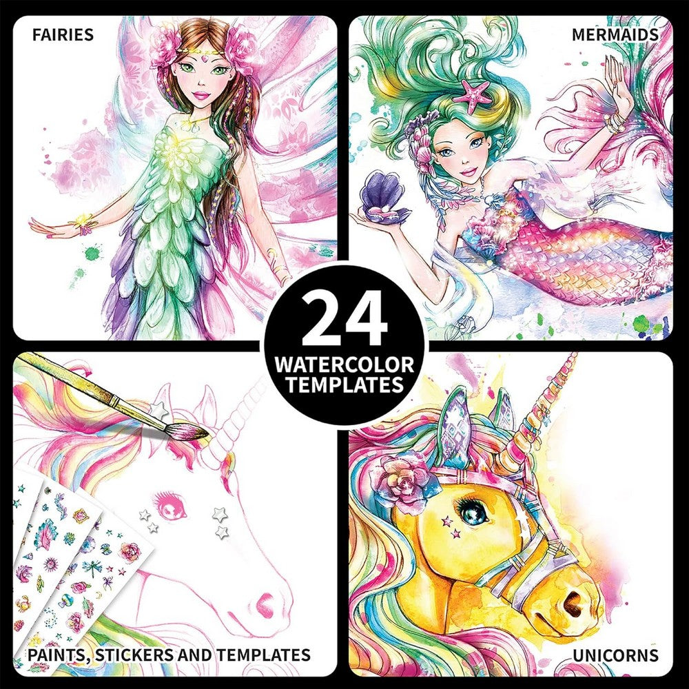SpiceBox Fantastic Unicorns, Mermaids & Fairies – Kids Creative Fantasy Art & Craft Kit
