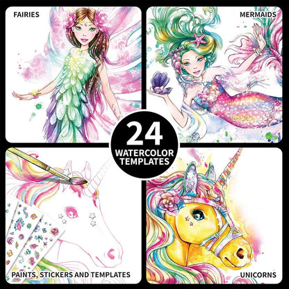 SpiceBox Fantastic Unicorns, Mermaids & Fairies – Kids Creative Fantasy Art & Craft Kit