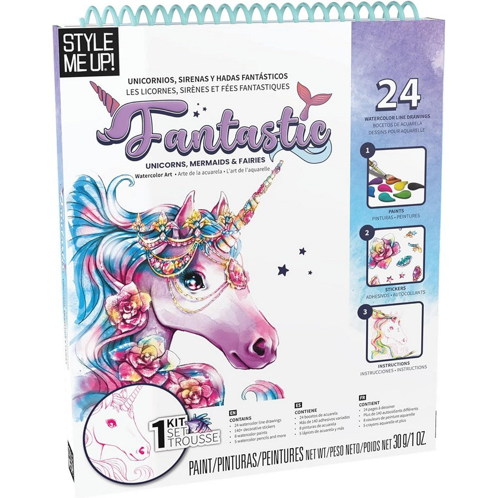 SpiceBox Fantastic Unicorns, Mermaids & Fairies – Kids Creative Fantasy Art & Craft Kit