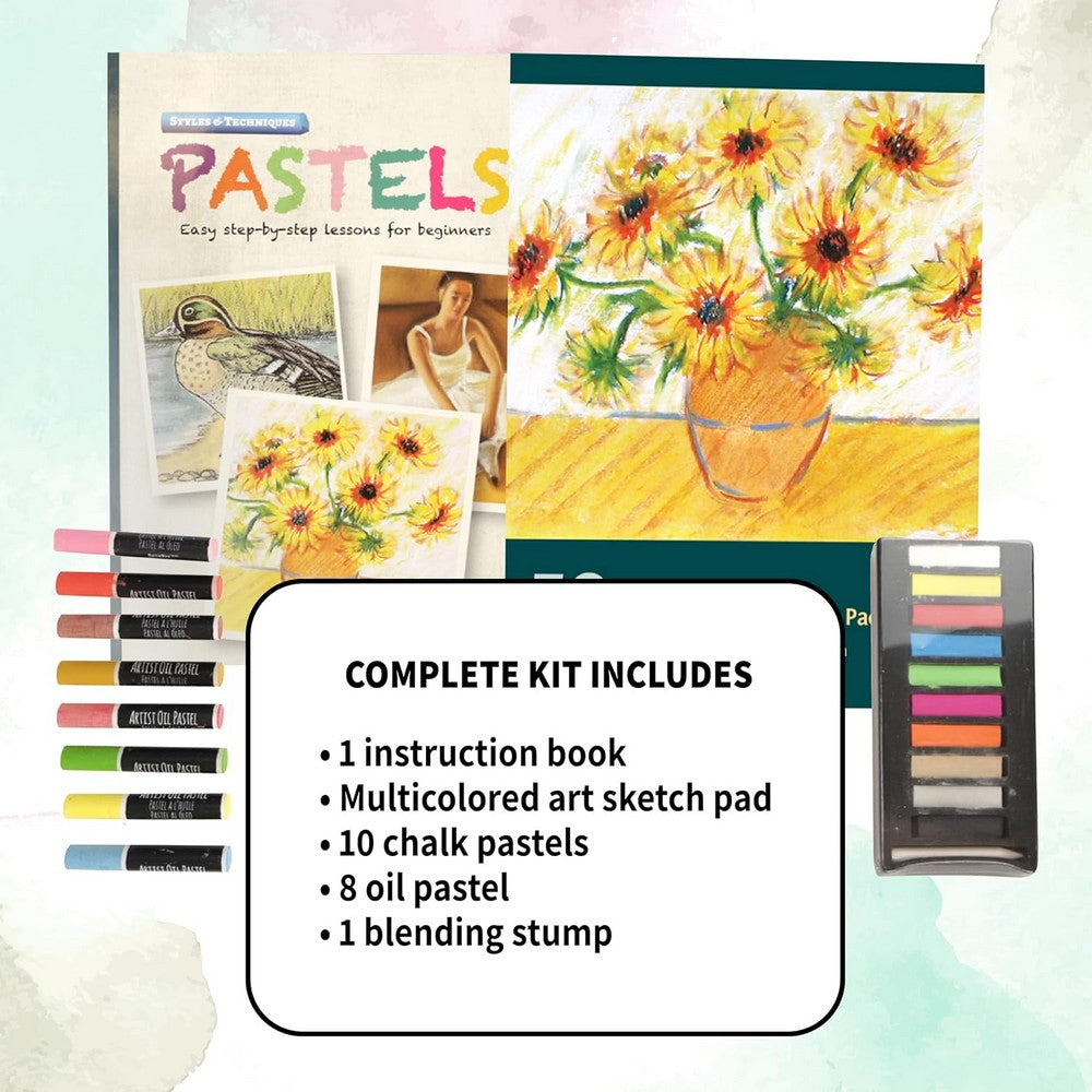 SpiceBox Pastels Style & Techniques – Kids Creative Pastel Art & Drawing Kit