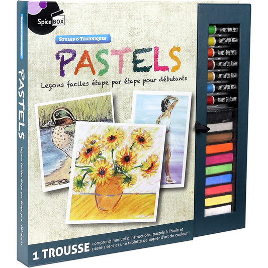 SpiceBox Pastels Style & Techniques – Kids Creative Pastel Art & Drawing Kit