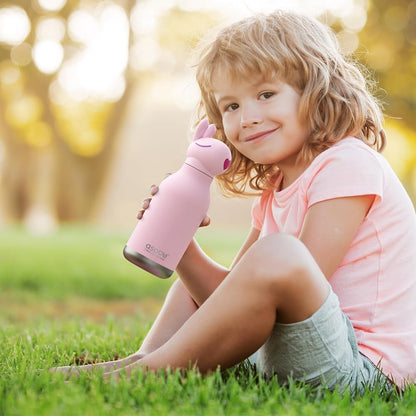 Asobu Bunny Bestie Bottle 16oz – Cute & Durable Stainless Steel Water Bottle for Kids, Leak-Proof, Easy to Carry, Perfect for School & Daily Use