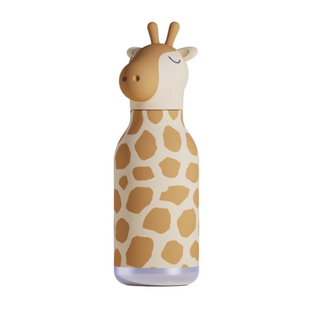 Asobu Giraffe Bestie Bottle 16oz – Stainless Steel Kids Water Bottle, Cute Giraffe Design, Leak-Proof, Easy to Carry, Ideal for School, Travel & Daily Use