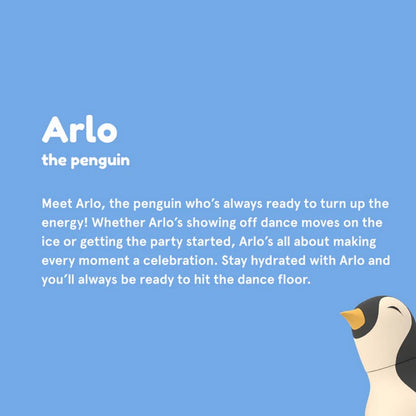 Asobu Penguin Bestie Bottle 16oz – Stainless Steel Kids Water Bottle, Cute Penguin Design, Leak-Proof, Easy to Carry, Perfect for School, Travel & Everyday Use