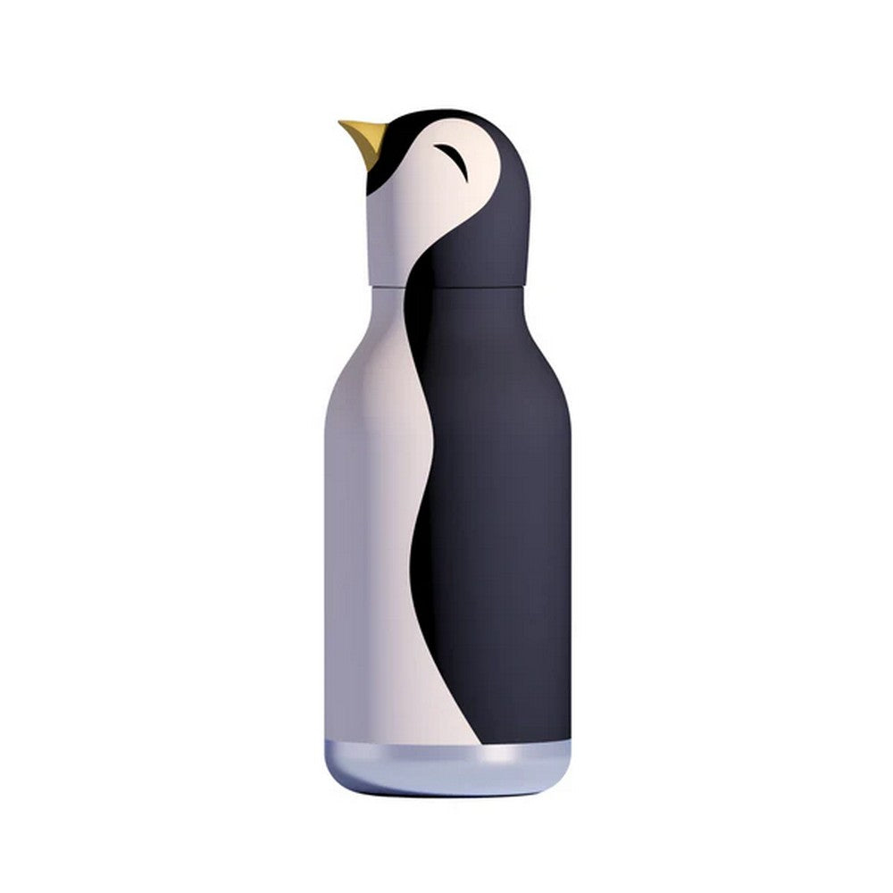 Asobu Penguin Bestie Bottle 16oz – Stainless Steel Kids Water Bottle, Cute Penguin Design, Leak-Proof, Easy to Carry, Perfect for School, Travel & Everyday Use