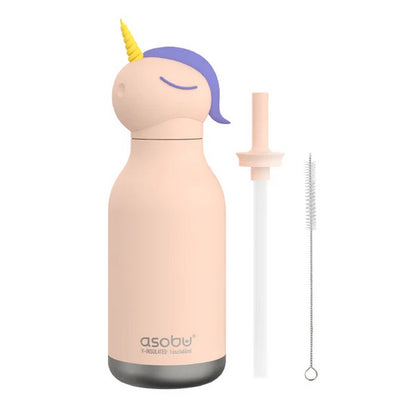 Asobu Unicorn Bestie Bottle 16oz – Stainless Steel Kids Water Bottle, Magical Unicorn Design, Leak-Proof, Easy to Carry, Ideal for School, Travel & Everyday Use