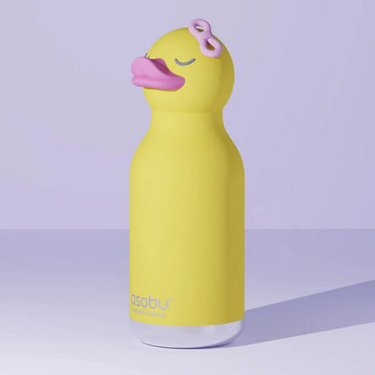 Asobu Ducky Bestie Bottle 16oz – Stainless Steel Kids Water Bottle, Cute Duck Design, Leak-Proof, Easy to Carry, Perfect for School, Travel & Daily Use