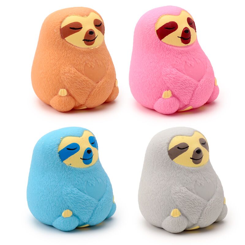 Puckator Maltose Squeezy Stretchy Cute Sloth Toy – Soft Squishy Stress Relief Toy for Kids, Assorted - 1 Piece