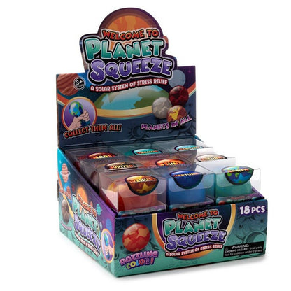 Puckator Maltose Squeezy Planet Stress Ball – Soft Squishy Stress Relief Toy for Kids & Adults, Assorted - 1 Piece