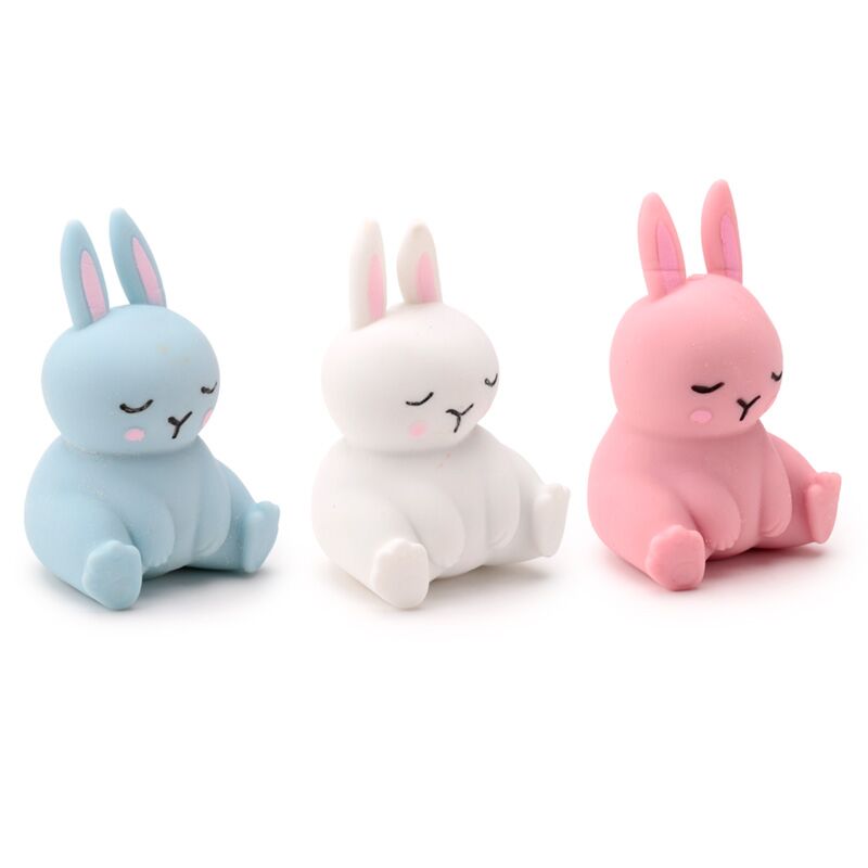 Puckator Squeezy Stretchy Cute Bunny Rabbit Toy – Stress Relief Squishy for Kids, Assorted - 1 Piece