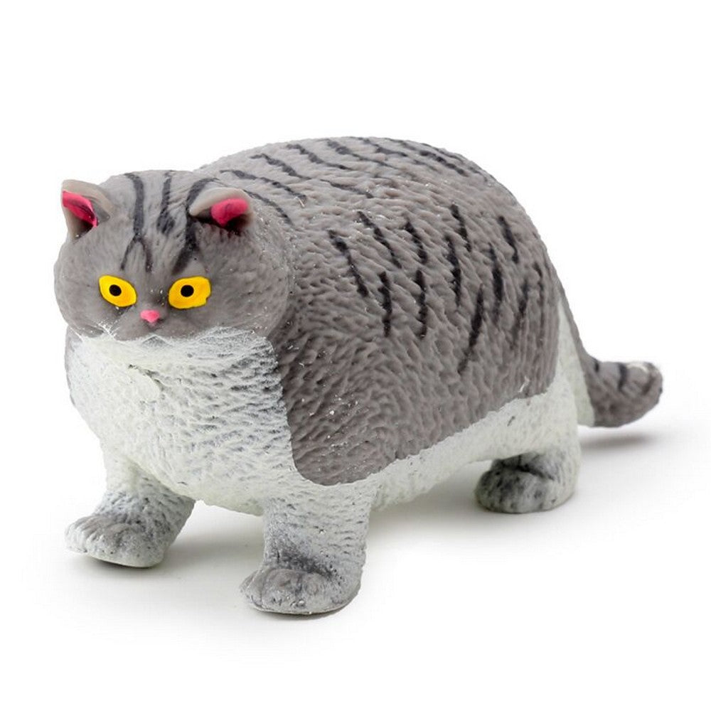 Puckator Stretchy Fat Cat Toy – Soft Squishy Stretchable Cat Stress Relief Toy for Kids, Assorted - 1 Piece