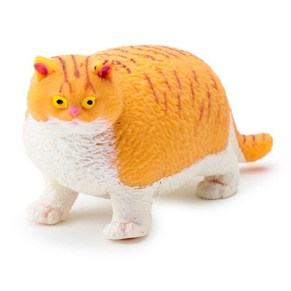Puckator Stretchy Fat Cat Toy – Soft Squishy Stretchable Cat Stress Relief Toy for Kids, Assorted - 1 Piece