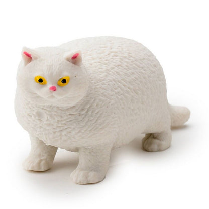 Puckator Stretchy Fat Cat Toy – Soft Squishy Stretchable Cat Stress Relief Toy for Kids, Assorted - 1 Piece
