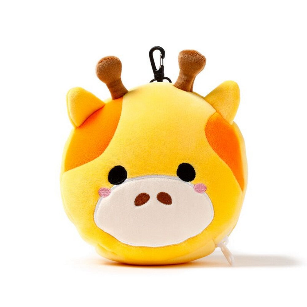 Puckator Relaxeazzz Giraffe Plush Travel Pillow & Eye Mask Set – Soft Comfortable Sleep Aid for Kids & Adults