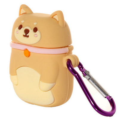 Puckator Shiba Inu Dog Silicone Case Cover for Wireless Earphones – Cute Protective AirPods Case