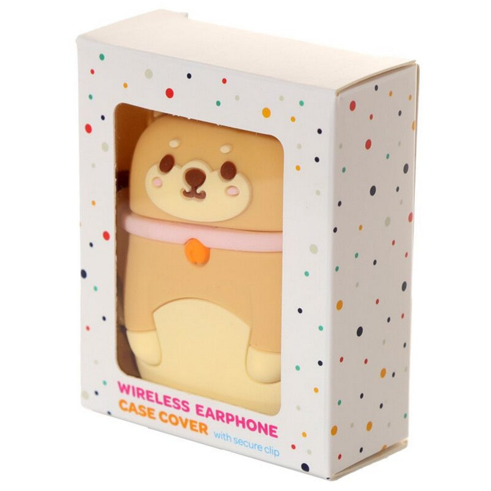 Puckator Shiba Inu Dog Silicone Case Cover for Wireless Earphones – Cute Protective AirPods Case