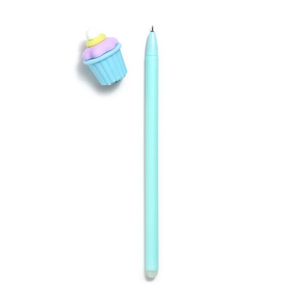 Puckator Inkredible Erasable Gel Pen with Cupcake Topper – Cute Kids Stationery Gift, Assorted - 1 Piece