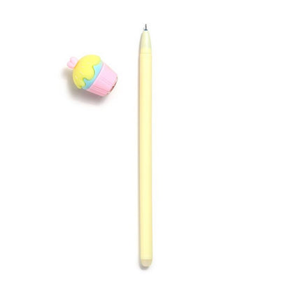 Puckator Inkredible Erasable Gel Pen with Cupcake Topper – Cute Kids Stationery Gift, Assorted - 1 Piece