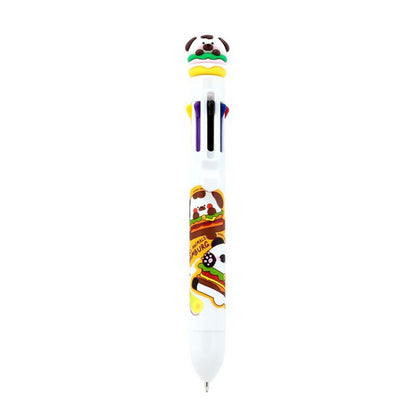 Puckator Cute Hamburger Design Multicolour Pen with Topper – Fun Kids Stationery Gift, Assorted - 1 Piece