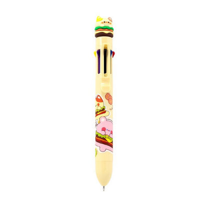 Puckator Cute Hamburger Design Multicolour Pen with Topper – Fun Kids Stationery Gift, Assorted - 1 Piece