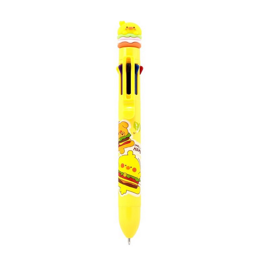 Puckator Cute Hamburger Design Multicolour Pen with Topper – Fun Kids Stationery Gift, Assorted - 1 Piece