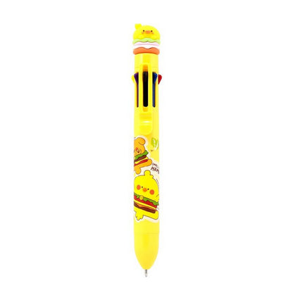 Puckator Cute Hamburger Design Multicolour Pen with Topper – Fun Kids Stationery Gift, Assorted - 1 Piece