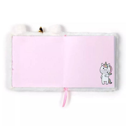 Puckator Adoracorns Unicorn Plush Notebook – Cute Soft Cover Journal for Kids & Teens