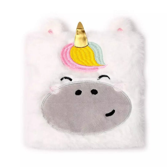 Puckator Adoracorns Unicorn Plush Notebook – Cute Soft Cover Journal for Kids & Teens