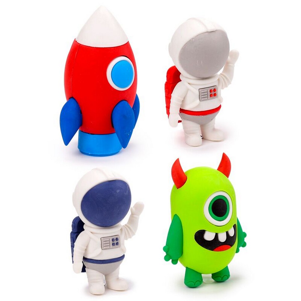 Puckator Space Cadet Mini Eraser in Box – Fun Stationery for Kids & School Use, Assorted - 1 Piece