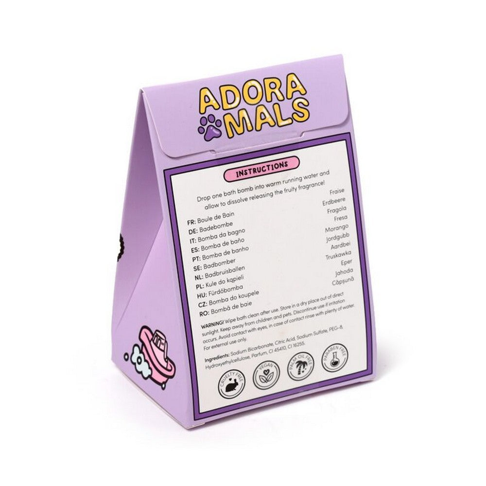 Puckator Adoramals Wild Bath Bomb Gift Box – Animal-Themed Scented Bath Fizzy for Kids & Adults, Assorted - 1 Piece