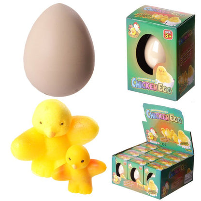 Puckator Chicken Hatching Egg Toy – Interactive Educational Dinosaur Egg Hatch Kit for Kids, Assorted - 1 Piece
