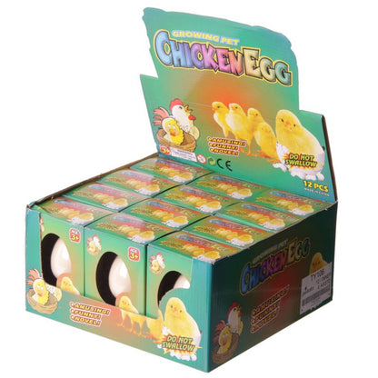 Puckator Chicken Hatching Egg Toy – Interactive Educational Dinosaur Egg Hatch Kit for Kids, Assorted - 1 Piece