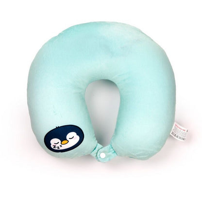 Puckator Swapseazzz Adoramals Ocean Penguin 2-in-1 Plush Travel Pillow & Toy – Soft Convertible Comfort for Kids