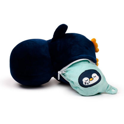 Puckator Swapseazzz Adoramals Ocean Penguin 2-in-1 Plush Travel Pillow & Toy – Soft Convertible Comfort for Kids