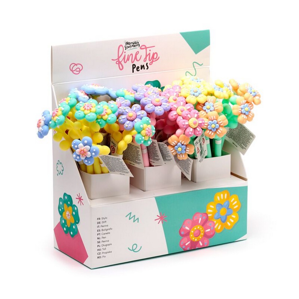 Puckator Wonderful Flower Fine Tip Pen – Cute Floral Stationery Gift for Kids & Teens, Assorted - 1 Piece