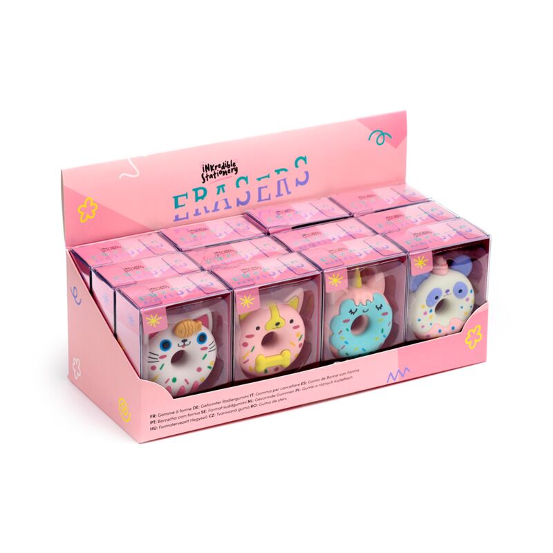 Puckator Unicorn Donut Mini Eraser in Box – Cute and Fun Stationery Gift for Kids & Teens, Assorted -  1 Piece