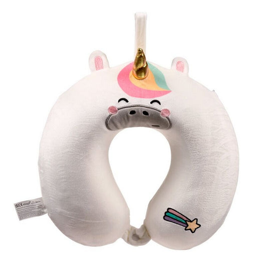 Puckator Relaxeazzz Astra the Unicorn Adoracorns Plush Memory Foam Travel Pillow – Soft Comfortable Neck Support for Kids & Adults
