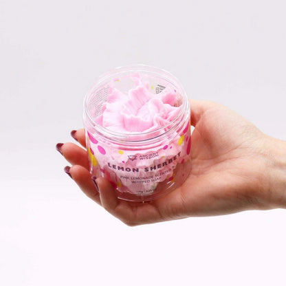 Puckator Pink Lemonade Sherbet Whipped Soap Jar – Refreshing Scented Moisturizing Hand Soap