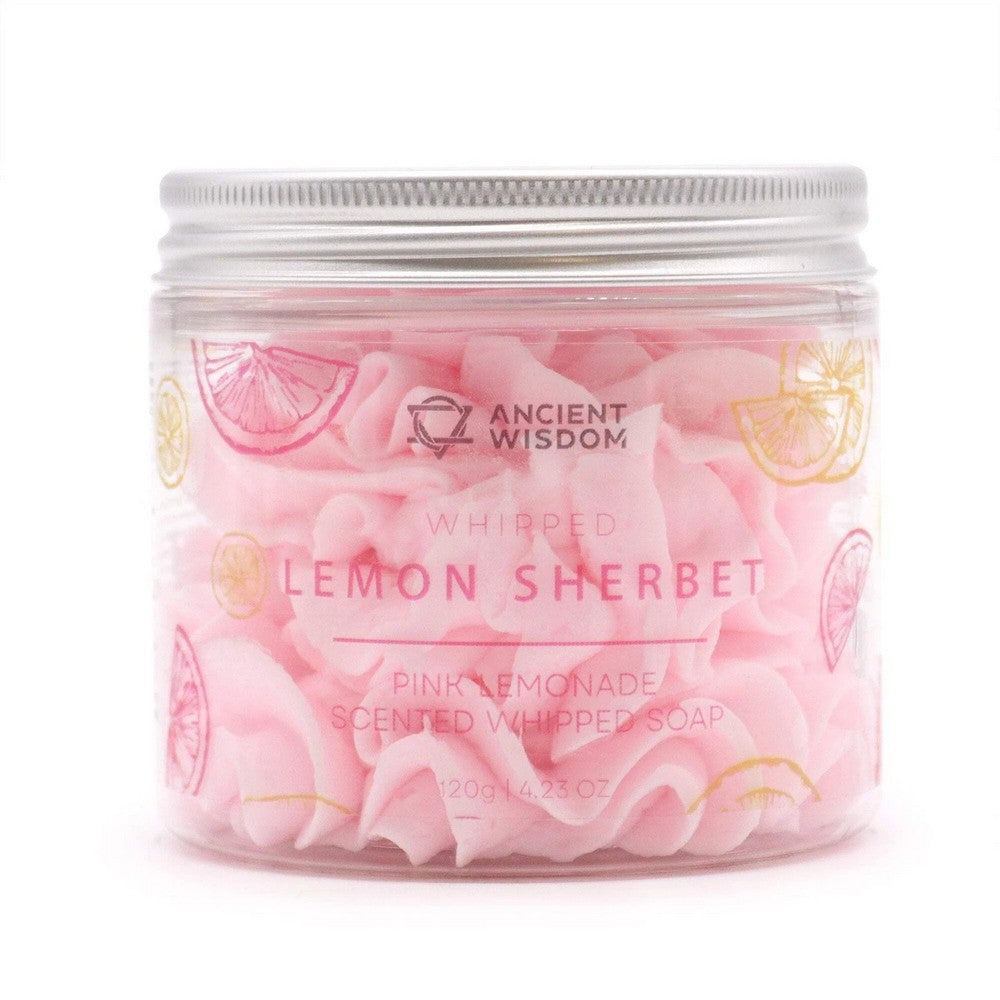 Puckator Pink Lemonade Sherbet Whipped Soap Jar – Refreshing Scented Moisturizing Hand Soap