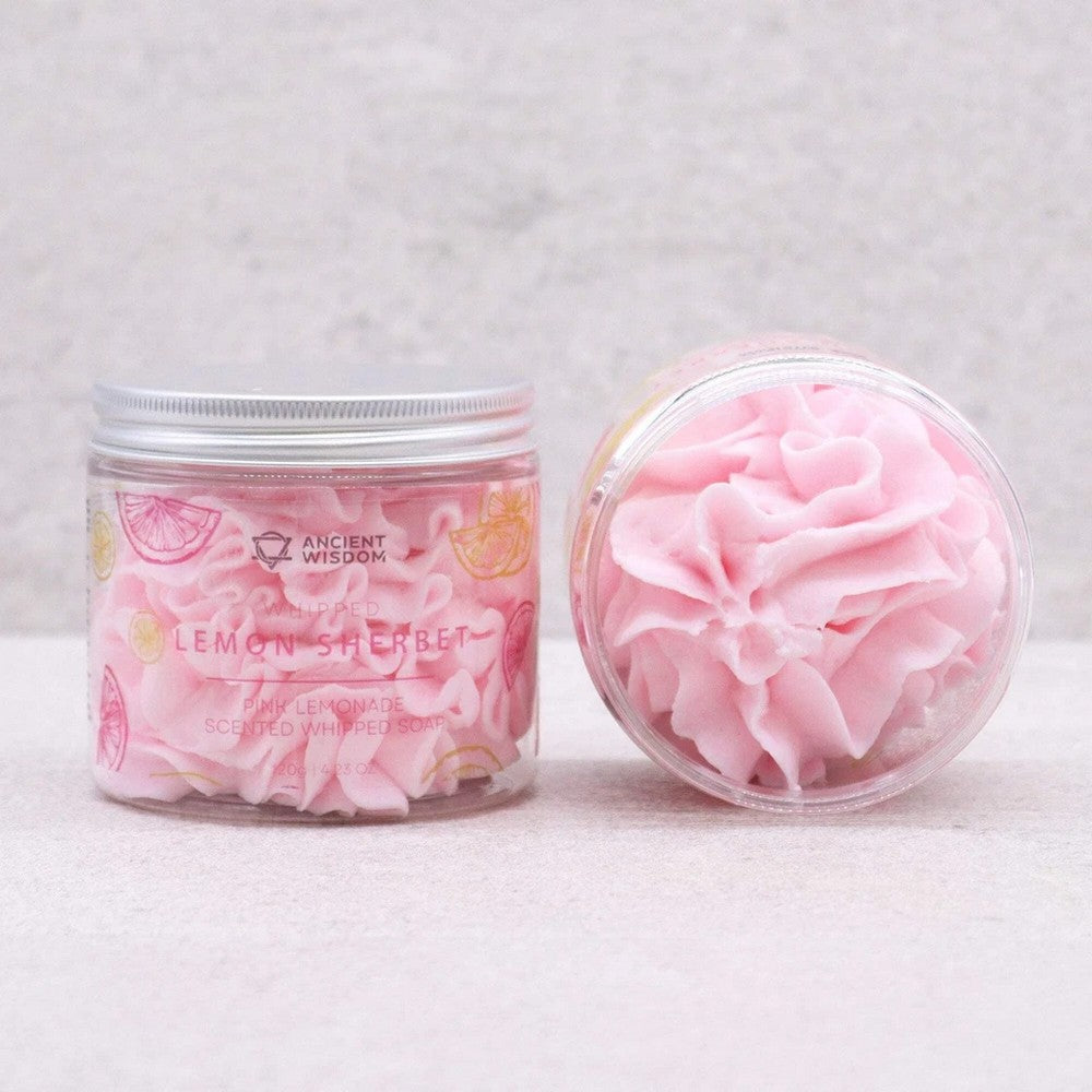 Puckator Pink Lemonade Sherbet Whipped Soap Jar – Refreshing Scented Moisturizing Hand Soap