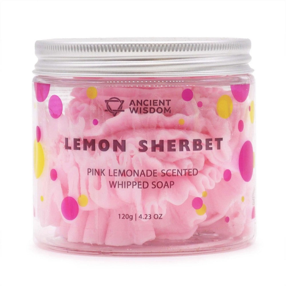 Puckator Pink Lemonade Sherbet Whipped Soap Jar – Refreshing Scented Moisturizing Hand Soap