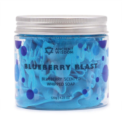 Puckator Blueberry Whipped Soap Jar – Fruity Scented Moisturizing Hand Soap for Soft, Nourished Skin