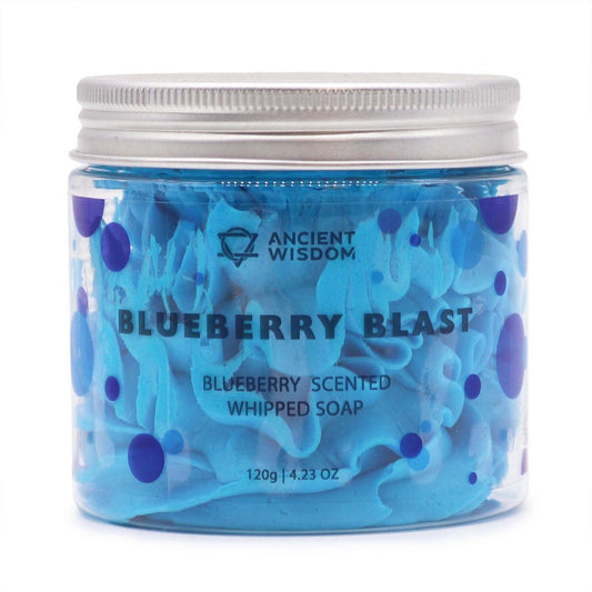 Puckator Blueberry Whipped Soap Jar – Fruity Scented Moisturizing Hand Soap for Soft, Nourished Skin