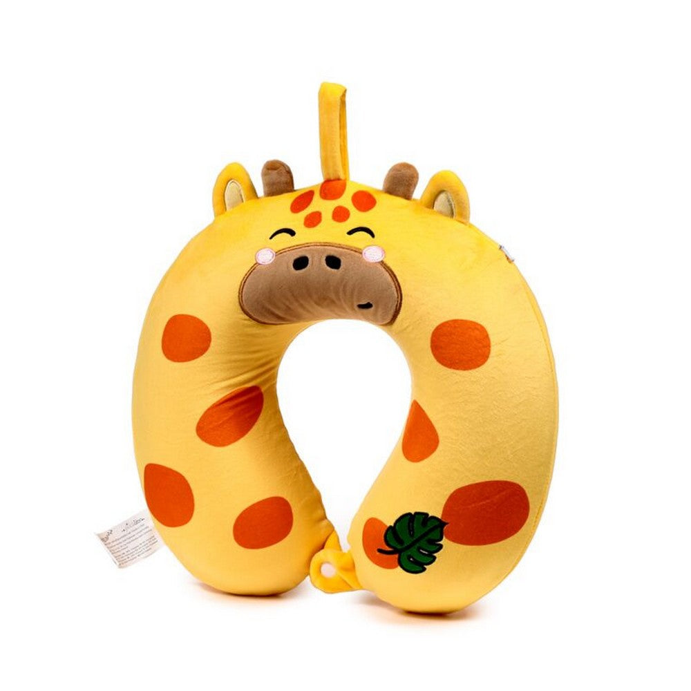 Puckator Relaxeazzz Raffi the Giraffe Adoramals Plush Memory Foam Travel Pillow – Soft Comfortable Neck Support for Kids & Adults