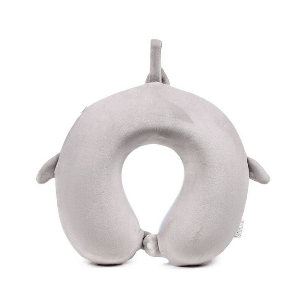 Puckator Relaxeazzz Archie the Shark Adoramals Plush Memory Foam Travel Pillow – Soft Neck Support for Kids & Adults