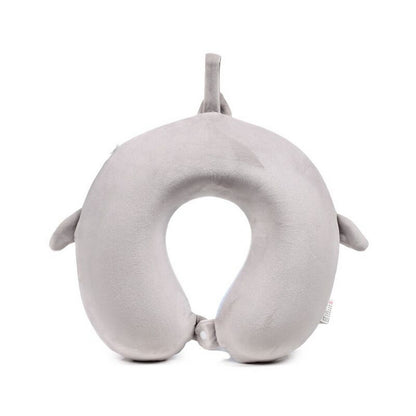 Puckator Relaxeazzz Archie the Shark Adoramals Plush Memory Foam Travel Pillow – Soft Neck Support for Kids & Adults